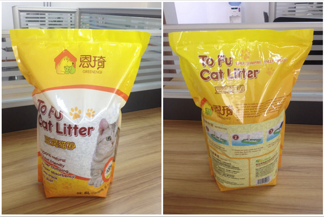 Eco-friendly Tofu cat litter easy clumping manufacturer in Korea